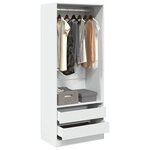vidaXL Garde-robe blanc 80x50x200 cm bois d'ingénierie
