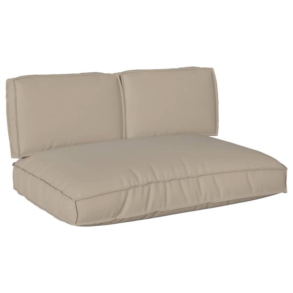 vidaXL Set de coussins de palette 3 Pièces Taupe 120 x 80 x 12 cm