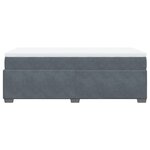 vidaXL Sommier à lattes de lit et matelas Gris foncé 90x190 cm Velours