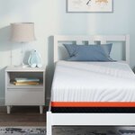 vidaXL Matelas Blanc et Gris 80 x 160 cm Mousse à Mémoire