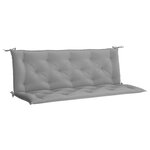 vidaXL Coussin de banc de jardin gris 150x(50+50)x7 cm tissu oxford
