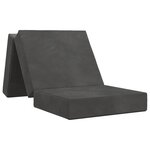 vidaXL Canapé-lit pliable 90 x 63 x 45 cm Gris foncé