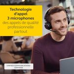 Jabra evolve2 65 casque pc sans fil avec station de charge - casque mono ecouteur certifié microsoft teams avec batterie longue