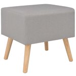 vidaXL Tables de chevet 2 Pièces Gris 40x35x40 cm Tissu