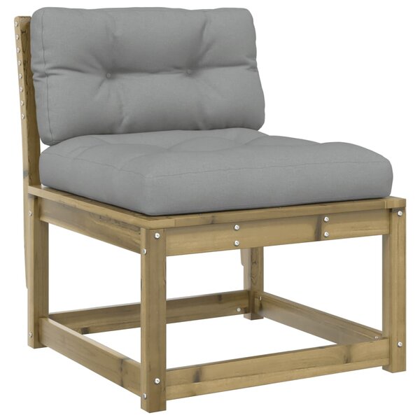vidaXL Canapé de jardin avec coussins bois de pin imprégné