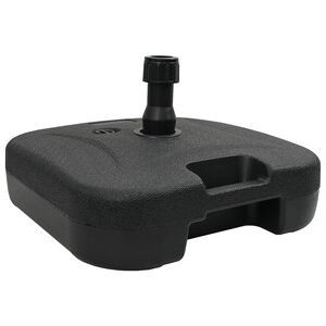 vidaXL Base de parasol extérieur Noir 45 x 45 x 29.5 cm Plastique