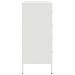 vidaXL Buffet blanc 68x39x89 cm acier