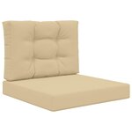 vidaXL Coussin de canapé d'extérieur 2 Pièces Beige Polyester