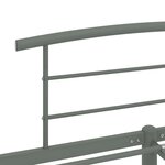 vidaXL Cadre de lit Gris Métal 200 x 200 cm
