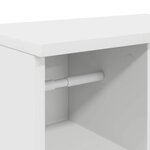 vidaXL Meuble de salle de bain avec porte-rouleau blanc 39x22x90 cm