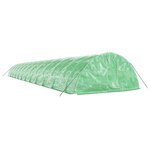 vidaXL Serre avec cadre en acier vert 120 m² 24x5x2 3 m