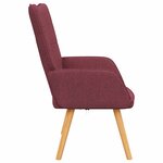 vidaXL Chaise de relaxation Rouge bordeaux Tissu