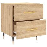 vidaXL Table de chevet chêne sonoma 40x35x47 5 cm bois d’ingénierie