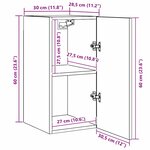 vidaXL Ensemble meuble TV 3 Pièces Chêne Noir 60 x 30 x 30.5 cm