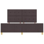 vidaXL Cadre de lit avec tête de lit Marron foncé 180 x 200 cm tissu