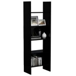 vidaXL Bibliothèque Noir 60x35x180 cm Bois d’ingénierie