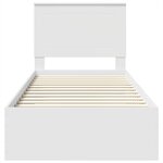 vidaXL Cadre de lit avec tiroir Blanc 90 x 190 cm Bois d'ingénierie