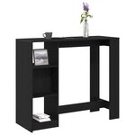 vidaXL Table de bar Chêne noir 124 x 46 x 103.5 cm Bois d'ingénierie