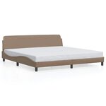 vidaXL Cadre de lit Dover cappuccino 200x200 cm similicuir