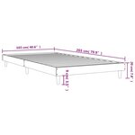 vidaXL Cadre de lit sans matelas noir 100x200 cm bois d'ingénierie