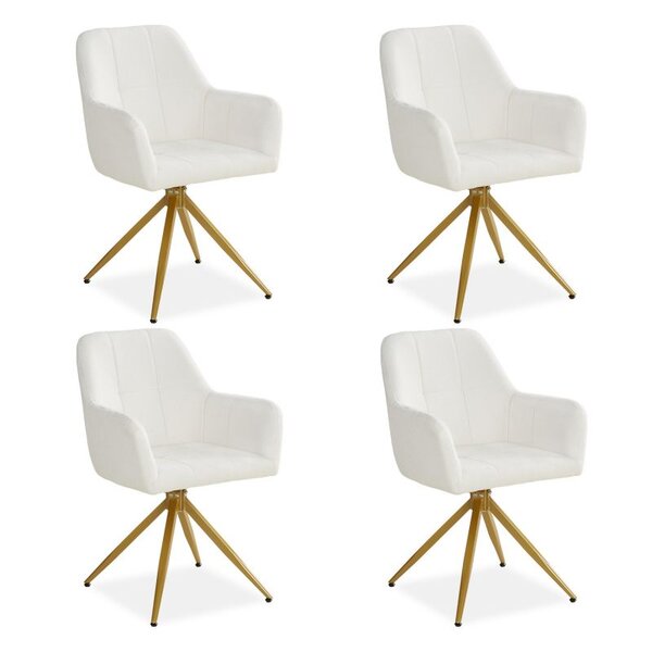 Chaise de salle à manger lot 4 chaises blanc