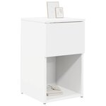 vidaXL Armoire de lit 2 Pièces Blanc 29 x 31 5 x 49 cm Bois d'ingénierie