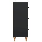 vidaXL Armoire à tiroirs Noir 33 x 34 5 x 90 cm Bois d'ingénierie