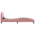 vidaXL Cadre de lit avec tête de lit Dover rose 80x200 cm velours