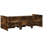 vidaXL Lit de jour avec tiroirs sans matelas chêne fumé 90x190 cm