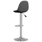 vidaXL Tabourets de bar lot de 2 gris foncé tissu