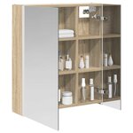 vidaXL Armoire Miroir de Salle de Bain Chêne Sonoma
