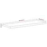 vidaXL Étagère murale rectangulaire massif acacia bordure assortie