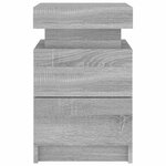 vidaXL Tables de chevet avec lumières LED 2 Pièces sonoma gris 35x39x55cm