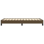 vidaXL Cadre de lit sans matelas marron foncé 100x200 cm tissu