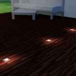 vidaXL Lampes au sol à LED d'extérieur 3 Pièces carré