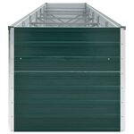 vidaXL Lit surélevé de jardin Acier galvanisé 480x80x77 cm Vert