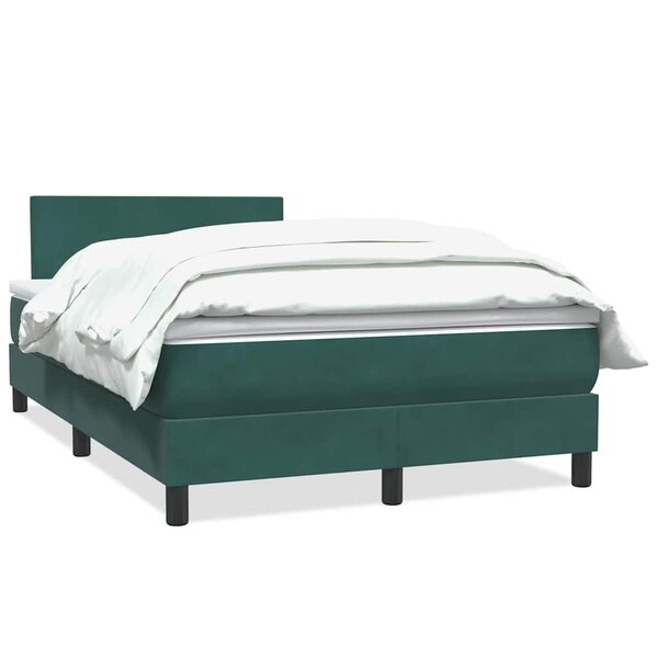 vidaXL Sommier à lattes de lit et matelas vert foncé 120x210cm velours