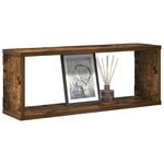 vidaXL Étagères murales cube 4 Pièces Chêne fumé 60x15x23 cm Bois