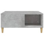 vidaXL Table basse gris béton 80x80x36 5 cm bois d'ingénierie