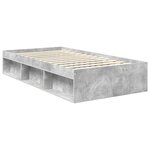 vidaXL Cadre de lit Gris Béton 100 x 200 cm Bois d'ingénierie