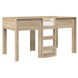 vidaXL Lit Superposé pour Enfants Chêne Sonoma 90 x 190 cm