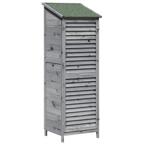 vidaXL Abri de jardin Gris 59 x 56 x 176 cm Bois de Sapin Massif