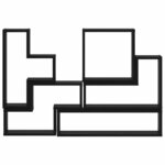 vidaXL Cube mural Chêne noir 96 x 12 x 64 cm Bois d'ingénierie
