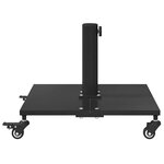 vidaXL Socles de parasol d'extérieur Noir 45 x 45 x 31.5 cm Acier