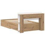 vidaXL Cadre de lit avec rangement Chêne artisanal 90 x 200 cm