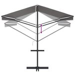 vidaXL Auvent autoportant Gris 5 x 3 m Polyester