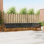 vidaXL Ensemble de canapés d'extérieur 6 Pièces Naturel et Anthracite
