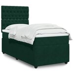vidaXL Sommier à lattes de lit et matelas Vert foncé 80x200 cm Velours
