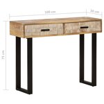 vidaXL Table console 100x30x75 cm Bois de manguier massif