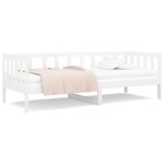 vidaXL Lit de jour sans matelas blanc 90x190 cm bois de pin massif